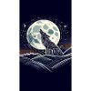 Geometric Wolf Under the Moon