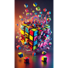 Cube d’explosion de couleur