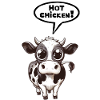 Kuh Sprechblase Hot Chicken