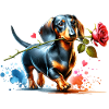 Teckel à la rose