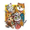 Happy and musical cats