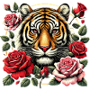 Tiger and Roses