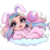 Lapin fantaisiste avec sucette