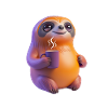 Monday grouch – coffee-drinking sloth