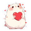 Heart Hamster Love Valentine's Day Gift