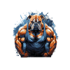 Bulldog Dog Muscles Bodybuilding