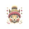 Winter Joy with Squirrel in Knitting Pattern