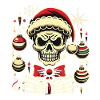 Christmas Skeleton Skull