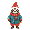 Gemütlicher Weihnachtsfaultier Winter Design