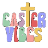 Easter Vibes Cross