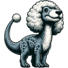 Bizarre Dino-Trex-Poodle-Fusion Mythical Creatures