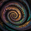 minimale farbige Spirale
