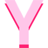 Pop and modern pink letter