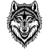 Wolf Kostüm blauer Wolfskopf Werwolf und