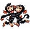 Chimpanzee couple