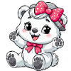 Bébé ours polaire fille