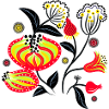 Fleurs peintes