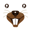 Cute Beaver Face Design