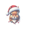 Christmas squirrel with Christmas hat