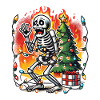 Christmas Chaos Skeleton Funny