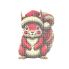 Christmas squirrel with cap