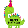 Birthday and a dinosaur