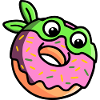 Cute Ninja Donut Fun Cartoon