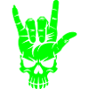 Rock 'n' Roll Skull Hand Gesture
