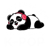 Sød panda lytter til K-Pop