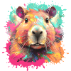 Capybara,illustration,Graffiti,bunt, Farbkleckse