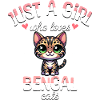 Fille Adore Chat Bengal