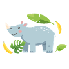 Rhinoceros with leaves
