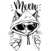 Meow Hoodie Cat Scene