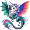 Regenbogen Drachen EInhorn Fusion
