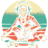 retro monkey skater