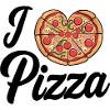 I Love Pizza Heart