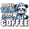 Ours panda avec du café