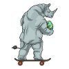 Rhino Easter Skateboard