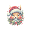 Écureuil de Noël avec casquette