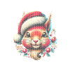 Niedliches Weihnachts-Eichhörnchen Mit Mütze