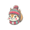 Cute Knitting Pattern Squirrel Winter