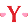 Letter and red hearts