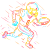 Footballer Line Art