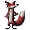 Red Fox Cartoon Woodland Animal