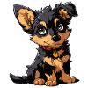 Puppies with cute dog eyes