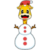 Giraffe Christmas Snowman