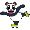 Panda Inline skating Rollschuhe
