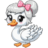 Girls swan