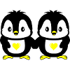 Pingouins Amour mignon