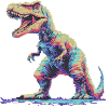 Pixel Game Dino Tyrannosaurus